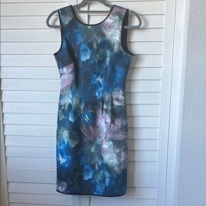 White House Black Market Blue and Pink Dress